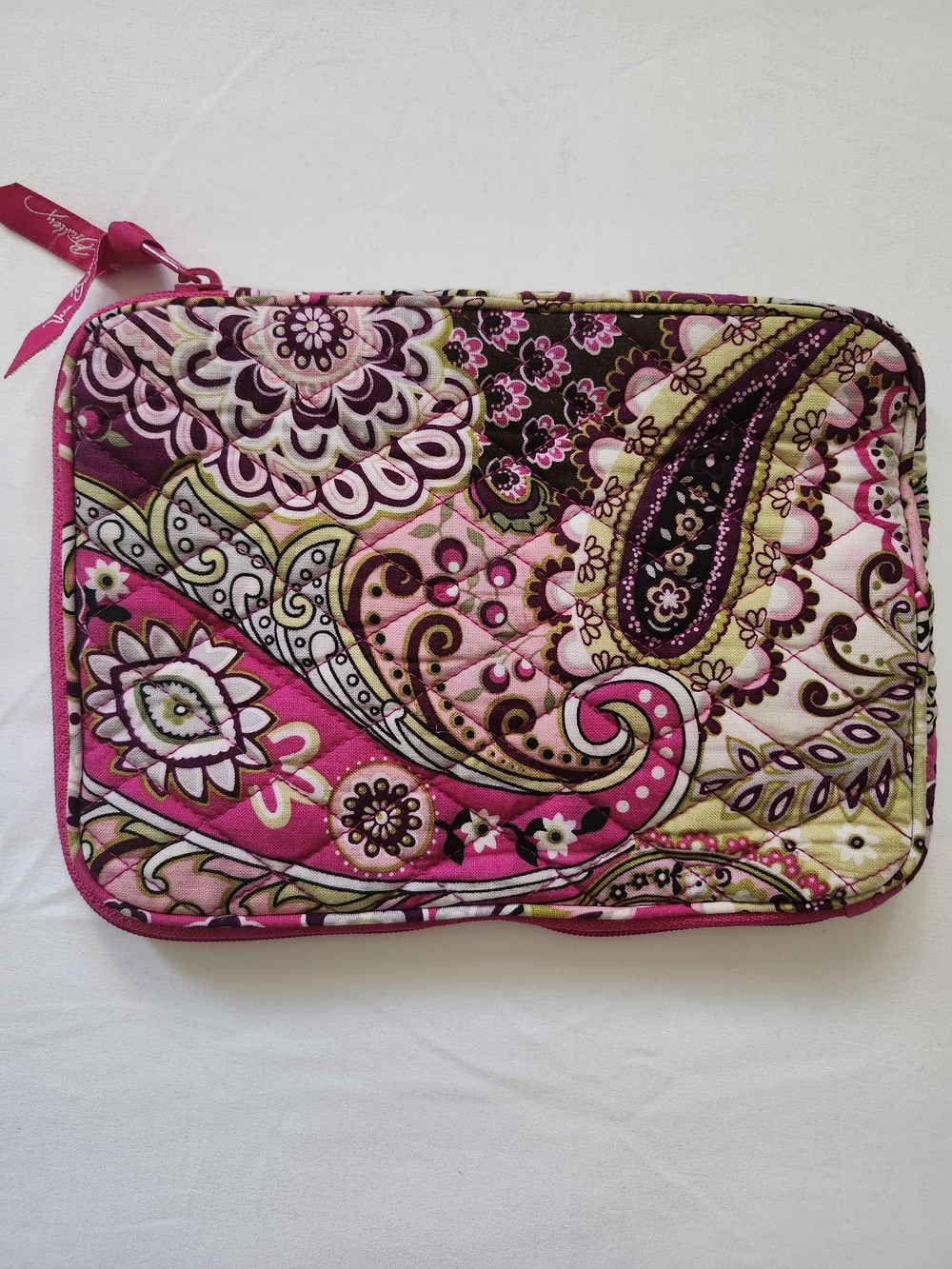 Vera Bradley Pink Paisley Quilted Tablet Sleeve